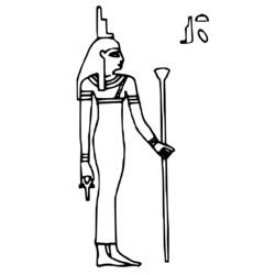 Dibujo para colorear: Mitología egipcia (Dioses y diosas) #111152 - Dibujos para colorear