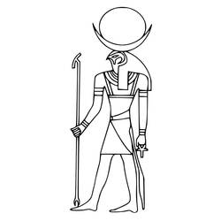 Dibujo para colorear: Mitología egipcia (Dioses y diosas) #111173 - Dibujos para colorear