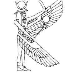 Dibujo para colorear: Mitología egipcia (Dioses y diosas) #111175 - Dibujos para colorear