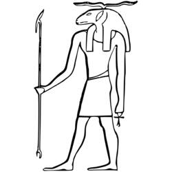 Dibujo para colorear: Mitología egipcia (Dioses y diosas) #111196 - Dibujos para colorear