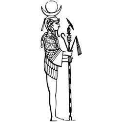 Dibujo para colorear: Mitología egipcia (Dioses y diosas) #111213 - Dibujos para Colorear e Imprimir Gratis