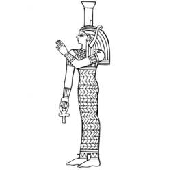 Dibujo para colorear: Mitología egipcia (Dioses y diosas) #111229 - Dibujos para colorear