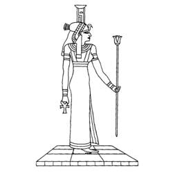 Dibujo para colorear: Mitología egipcia (Dioses y diosas) #111230 - Dibujos para colorear