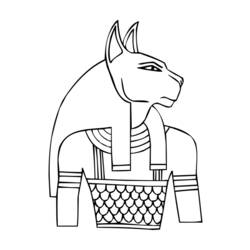 Dibujo para colorear: Mitología egipcia (Dioses y diosas) #111300 - Dibujos para colorear