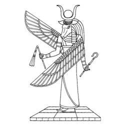 Dibujo para colorear: Mitología egipcia (Dioses y diosas) #111304 - Dibujos para colorear