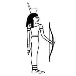 Dibujo para colorear: Mitología egipcia (Dioses y diosas) #111330 - Dibujos para Colorear e Imprimir Gratis