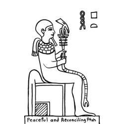 Dibujo para colorear: Mitología egipcia (Dioses y diosas) #111425 - Dibujos para Colorear e Imprimir Gratis