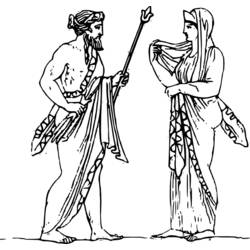 Dibujo para colorear: Mitología griega (Dioses y diosas) #109737 - Dibujos para Colorear e Imprimir Gratis
