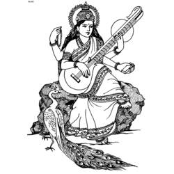 Dibujo para colorear: Mitología hindú (Dioses y diosas) #109214 - Dibujos para Colorear e Imprimir Gratis