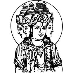 Dibujo para colorear: Mitología hindú (Dioses y diosas) #109218 - Dibujos para colorear