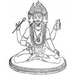 Dibujo para colorear: Mitología hindú (Dioses y diosas) #109219 - Dibujos para colorear