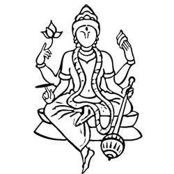 Dibujo para colorear: Mitología hindú (Dioses y diosas) #109227 - Dibujos para colorear