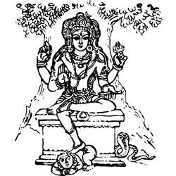Dibujo para colorear: Mitología hindú (Dioses y diosas) #109228 - Dibujos para colorear