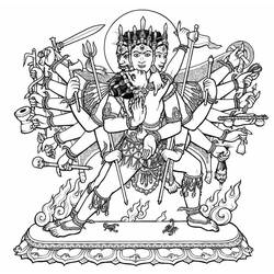 Dibujo para colorear: Mitología hindú (Dioses y diosas) #109231 - Dibujos para colorear