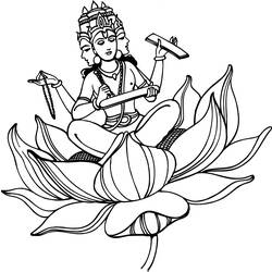 Dibujo para colorear: Mitología hindú (Dioses y diosas) #109234 - Dibujos para colorear