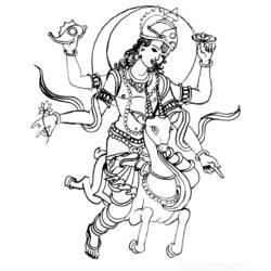Dibujo para colorear: Mitología hindú (Dioses y diosas) #109240 - Dibujos para colorear