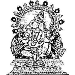 Dibujo para colorear: Mitología hindú (Dioses y diosas) #109247 - Dibujos para Colorear e Imprimir Gratis