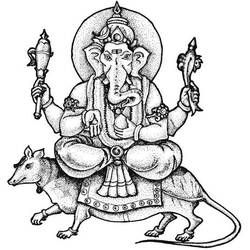 Dibujo para colorear: Mitología hindú (Dioses y diosas) #109249 - Dibujos para colorear