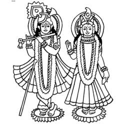 Dibujo para colorear: Mitología hindú (Dioses y diosas) #109286 - Dibujos para Colorear e Imprimir Gratis
