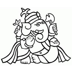 Dibujo para colorear: Mitología hindú (Dioses y diosas) #109314 - Dibujos para Colorear e Imprimir Gratis