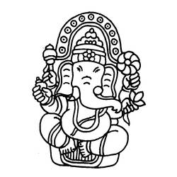 Dibujo para colorear: Mitología hindú (Dioses y diosas) #109316 - Dibujos para colorear