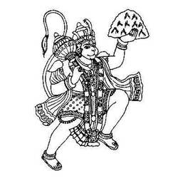 Dibujo para colorear: Mitología hindú (Dioses y diosas) #109321 - Dibujos para Colorear e Imprimir Gratis