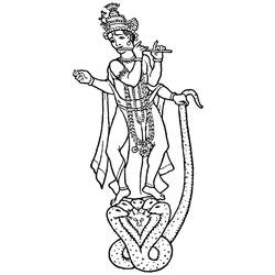 Dibujo para colorear: Mitología hindú (Dioses y diosas) #109324 - Dibujos para Colorear e Imprimir Gratis
