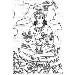 Dibujo para colorear: Mitología hindú (Dioses y diosas) #109336 - Dibujos para Colorear e Imprimir Gratis