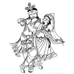 Dibujo para colorear: Mitología hindú (Dioses y diosas) #109337 - Dibujos para colorear