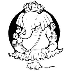 Dibujo para colorear: Mitología hindú (Dioses y diosas) #109348 - Dibujos para Colorear e Imprimir Gratis
