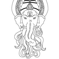Dibujo para colorear: Mitología hindú (Dioses y diosas) #109368 - Dibujos para colorear