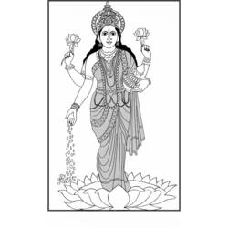 Dibujo para colorear: Mitología hindú (Dioses y diosas) #109373 - Dibujos para Colorear e Imprimir Gratis