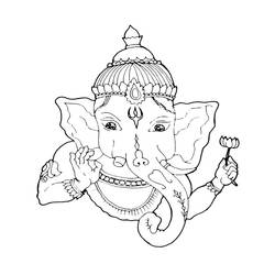 Dibujo para colorear: Mitología hindú (Dioses y diosas) #109385 - Dibujos para Colorear e Imprimir Gratis