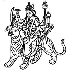 Dibujo para colorear: Mitología hindú (Dioses y diosas) #109397 - Dibujos para Colorear e Imprimir Gratis