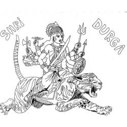 Dibujo para colorear: Mitología hindú (Dioses y diosas) #109414 - Dibujos para Colorear e Imprimir Gratis