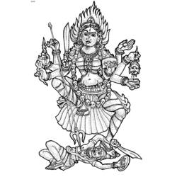 Dibujo para colorear: Mitología hindú (Dioses y diosas) #109418 - Dibujos para colorear