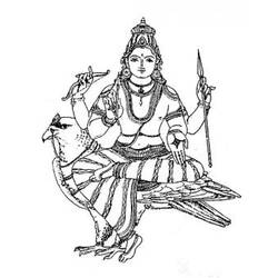 Dibujo para colorear: Mitología hindú (Dioses y diosas) #109419 - Dibujos para Colorear e Imprimir Gratis