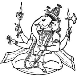 Dibujo para colorear: Mitología hindú (Dioses y diosas) #109433 - Dibujos para Colorear e Imprimir Gratis