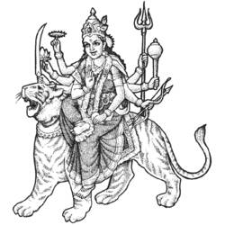 Dibujo para colorear: Mitología hindú (Dioses y diosas) #109436 - Dibujos para Colorear e Imprimir Gratis