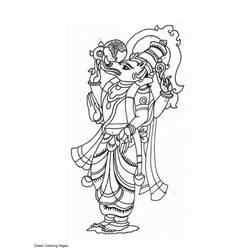 Dibujo para colorear: Mitología hindú (Dioses y diosas) #109443 - Dibujos para Colorear e Imprimir Gratis