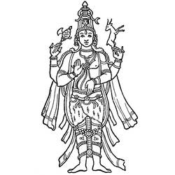 Dibujo para colorear: Mitología hindú (Dioses y diosas) #109444 - Dibujos para Colorear e Imprimir Gratis