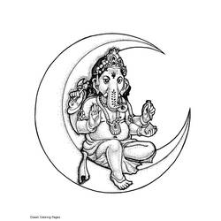 Dibujo para colorear: Mitología hindú (Dioses y diosas) #109471 - Dibujos para Colorear e Imprimir Gratis