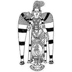 Dibujo para colorear: Mitología hindú (Dioses y diosas) #109475 - Dibujos para Colorear e Imprimir Gratis