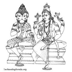 Dibujo para colorear: Mitología hindú (Dioses y diosas) #109510 - Dibujos para Colorear e Imprimir Gratis