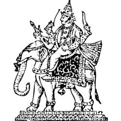 Dibujo para colorear: Mitología hindú (Dioses y diosas) #109543 - Dibujos para Colorear e Imprimir Gratis