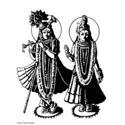 Dibujo para colorear: Mitología hindú (Dioses y diosas) #109573 - Dibujos para Colorear e Imprimir Gratis