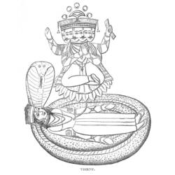 Dibujo para colorear: Mitología hindú (Dioses y diosas) #109580 - Dibujos para Colorear e Imprimir Gratis