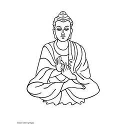 Dibujo para colorear: Mitología hindú: Buda (Dioses y diosas) #89506 - Dibujos para colorear