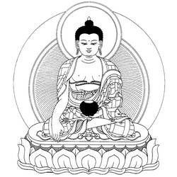 Dibujo para colorear: Mitología hindú: Buda (Dioses y diosas) #89512 - Dibujos para colorear