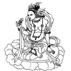 Dibujo para colorear: Mitología hindú: Buda (Dioses y diosas) #89513 - Dibujos para colorear